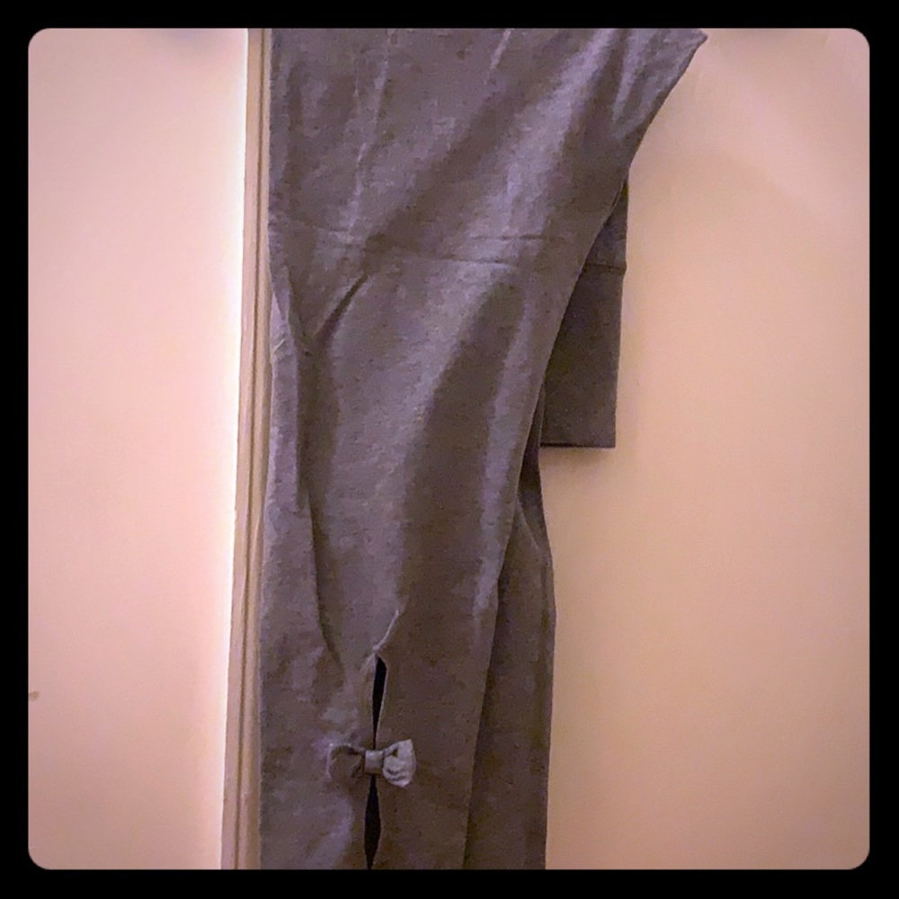 Gray bow tie ankle crop pant from Aerie